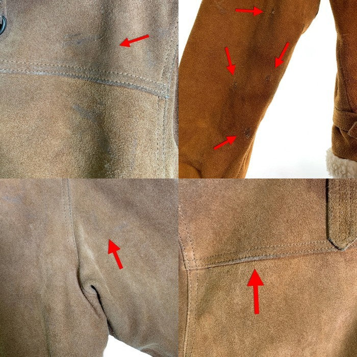 WESTERN by ON TIME スウェード B-3型 レザージャケット ブラウン 内ボア USA製 Size 42 福生店
