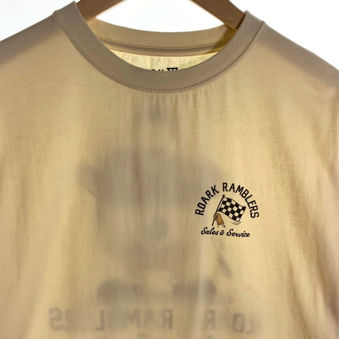 ROARK ロアーク REVIVAL "RAMBLERS" S/S TEE プリントTシャツ ナチュラル Size L 福生店