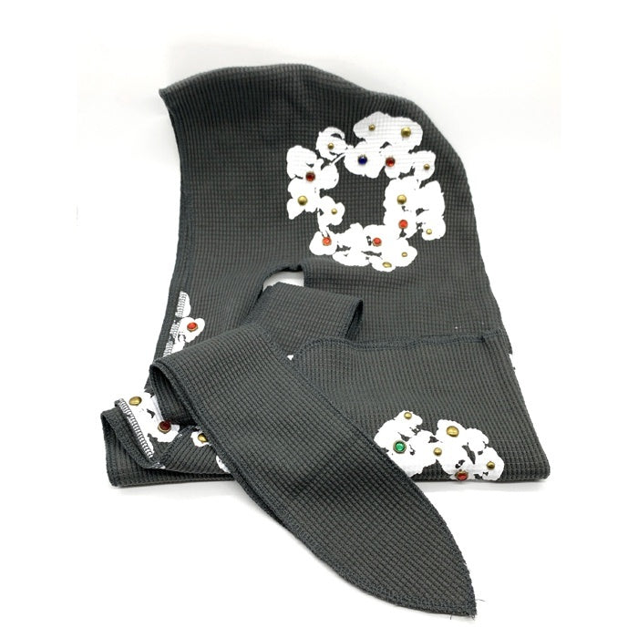 DENIM TEARS デニムティアーズ RHINESTONE DU RAG ラインストーン サーマル ドゥラグ 帽子 チャコールグレー 福生店
