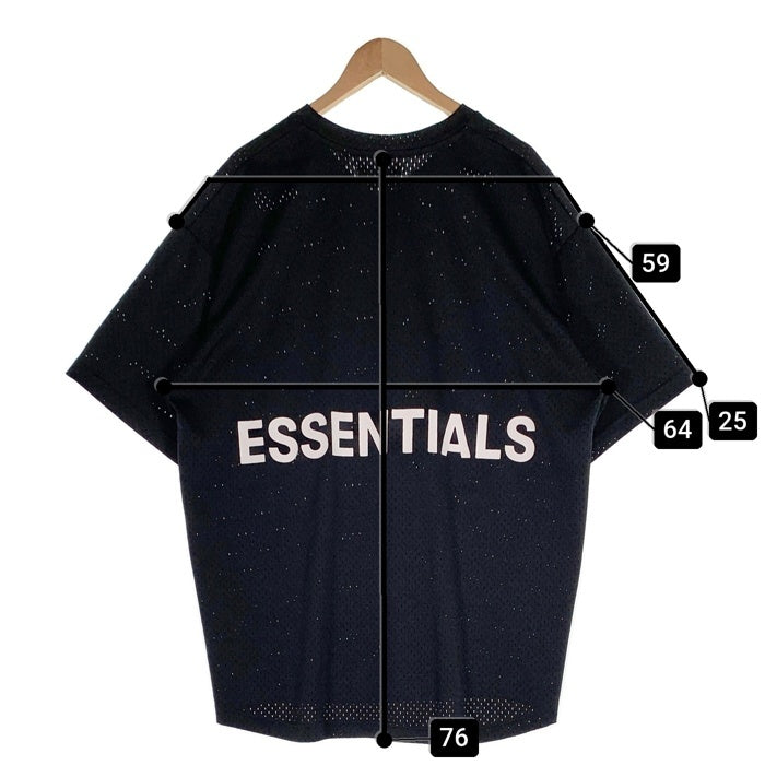 FOG ESSENTIALS エッセンシャルズ バックロゴプリント メッシュ VネックTシャツ ブラック Size L 福生店