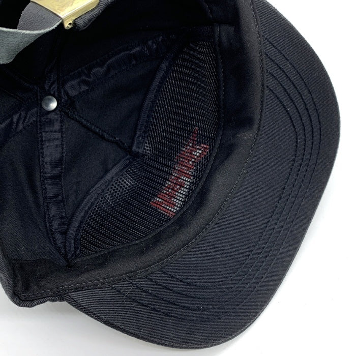 80-90's STUSSY ステューシー ストックロゴ刺繡 5パネルキャップ ブラック オールド タグなし 福生店