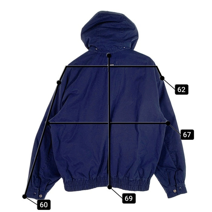 SUPREME シュプリーム 24AW Leather Collar Utility Jacket レザーカラー ユーティリティジャケット ワーク ネイビー 3Mシンサレート Size L 福生店