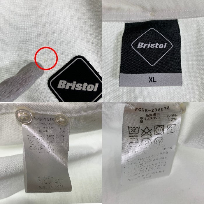 F.C.R.B. F.C.Real Bristol エフシーレアルブリストル COOLMAX EMBLEM BIG Ｂ.D. SHIRT 長袖 ボタンダウン シャツ ホワイト FCRB-232073 Size XL 福生店