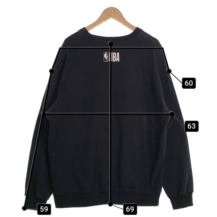 BAYFLOW ベイフロー NBA シカゴ・ブルズ クルーネックスウェットトレーナー プリント ブラック BM2401TO05 Size 4 福生店