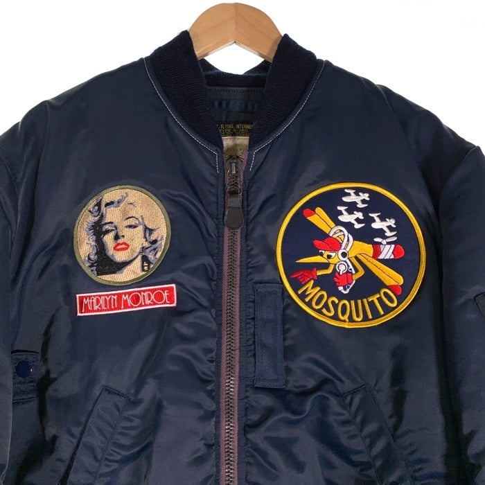 C.A.B. CLOTHING キャブクロージング U.S. AIR FORCE エアフォース Marilyn Monroe マリリンモンロー MOSQUITO B-15C フライトジャケット ネイビー MIL-J-6251 Size 42 福生店