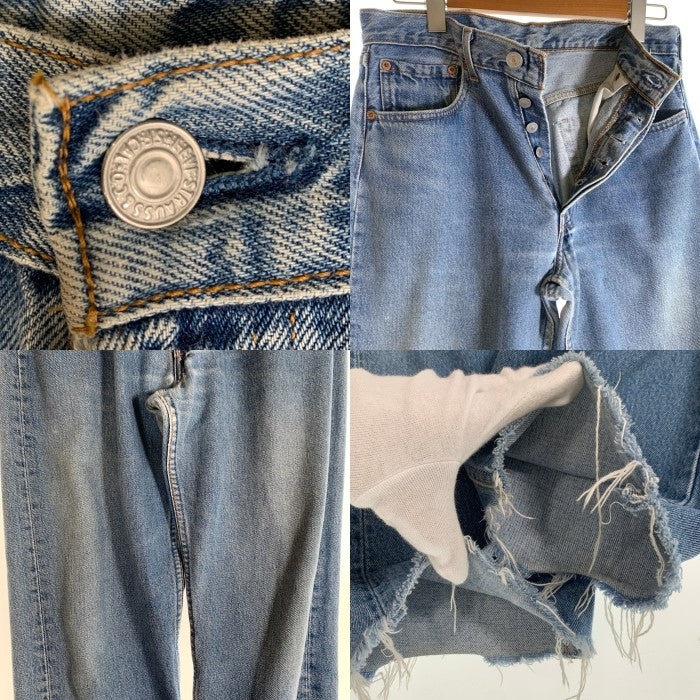 90's Levis リーバイス 501 ボタン裏524 サークルR blank tab ブランクタブ カットオフ デニムパンツ ライトブルー 501-0118 USA製 Size W31 L34 福生店