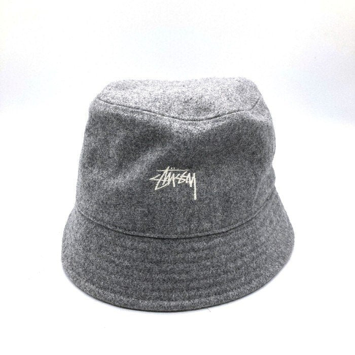 STUSSY ステューシー 1321053 ウールバケットハット ロゴ刺繍 グレー sizeL/XL 瑞穂店