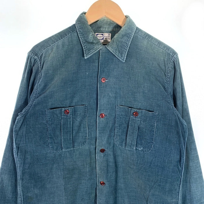 60's PILGRIM ピルグリム オープンカラー コーデュロイシャツ グリーン Size M 福生店