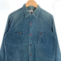 60's PILGRIM ピルグリム オープンカラー コーデュロイシャツ グリーン Size M 福生店