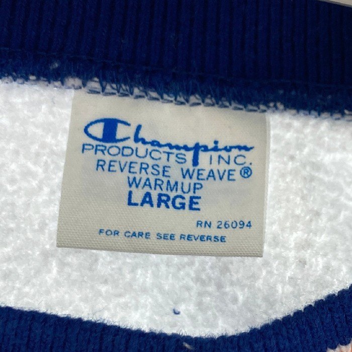 Champion チャンピオン C3-S009 REVERSE WEAVE リブライン クルーネック スウェット ホワイト sizeL 瑞穂店