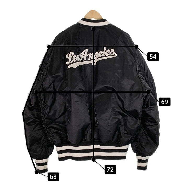ALPHA アルファ New Era MLB LA Dodgers ニューエラ ロサンゼルスドジャース MA-1 フライトジャケット リバーシブル ブラック カモフラージュ Size 2XL 福生店