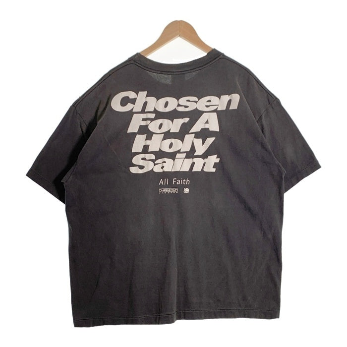 SAINT Mxxxxxxセントマイケル 24AW SS TEE CHOSEN ヴィンテージ加工 プリントTシャツ フェードブラック SM-YS1-0000-004 Size XL 福生店