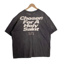 SAINT Mxxxxxxセントマイケル 24AW SS TEE CHOSEN ヴィンテージ加工 プリントTシャツ フェードブラック SM-YS1-0000-004 Size XL 福生店