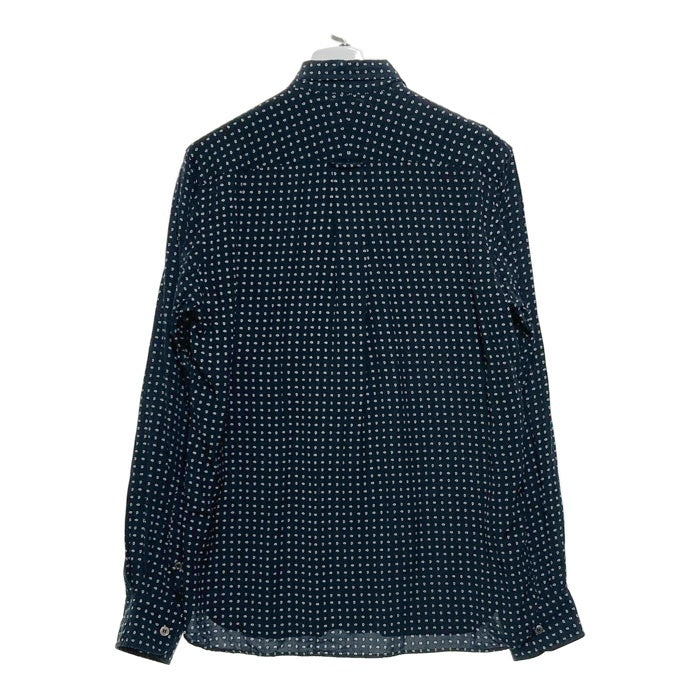 COMME des GARCONS HOMME コムデギャルソンオム ボタンダウン パッチワーク レーヨンシャツ 長袖 ブラック 総柄 HO-B052 AD2014 Size S 瑞穂店