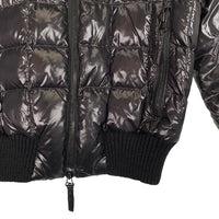 DUVETICA デュベティカ Greco グレコ ナイロン リブ ダウンジャケット ジップアップ ブラック Size 46 福生店