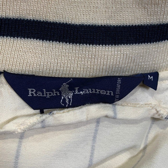 Ralph Lauren ラルフローレン コットン ストライプ リブブルゾン スタジャン ホワイト Size M 福生店