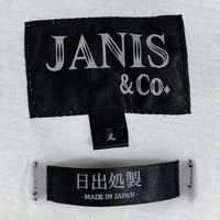 JANIS&Co. ジャニス Horizonte サテンパッチ Tシャツ ホワイト JNS22-SS-T10 Size L 福生店