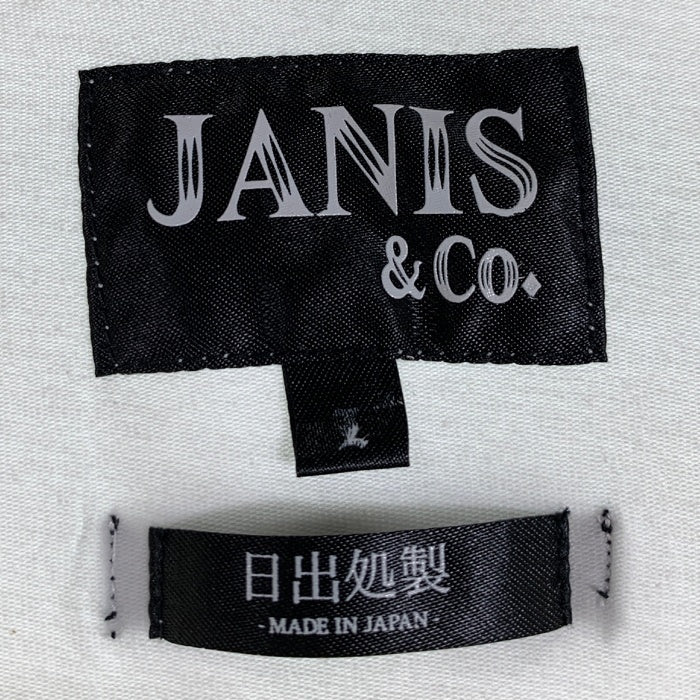 JANIS&Co. ジャニス Horizonte サテンパッチ Tシャツ ホワイト JNS22-SS-T10 Size L 福生店