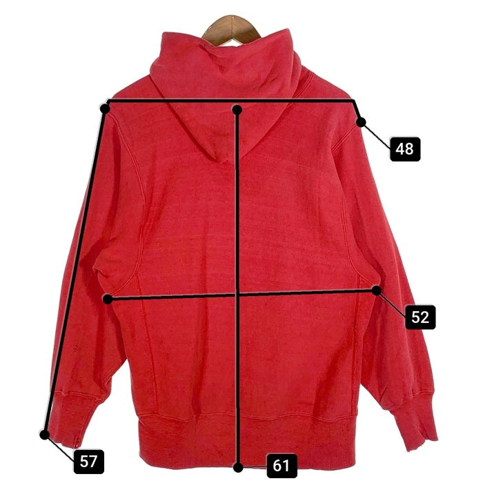 70-80's Champion チャンピオン リバースウィーブ プルオーバースウェットパーカー 目無し レッド USA製 単色タグ Size M 福生店