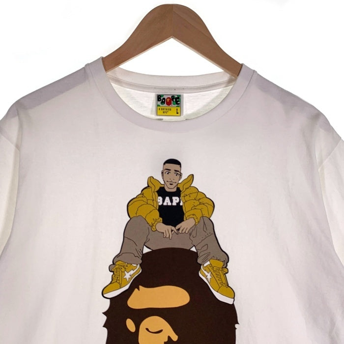 A BATHING APE ア ベイシング エイプ 井上三太 BAPE GALLERY ART Tee 半袖 プリント Tシャツ ホワイト 001TEK731930C Size L 福生店