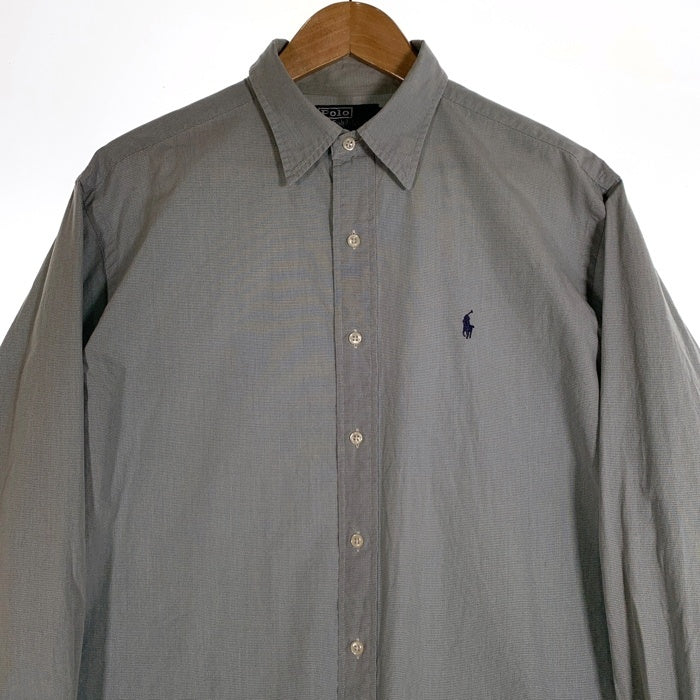 Polo Ralph Lauren ポロラルフローレン LOWELL SPORT コットン 長袖シャツ TWO-PLY COTTON ブルー Size L 福生店