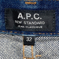 A.P.C. アーベーセー NEW STANDARD JEAN CLASSIQUE ボタンフライ テーパードデニムパンツ インディゴ Size 32 瑞穂店