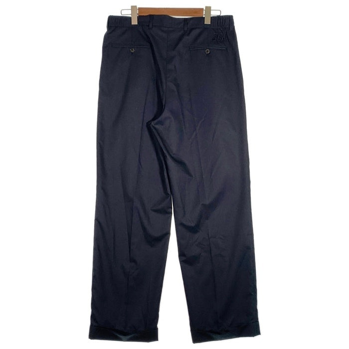 WIND AND SEA ウィンダンシー Cozy Slacks 2タックスラックス パンツ ネイビー ポリエステル WDS-O-COZ-25-Q2-PT-03 Size L 福生店