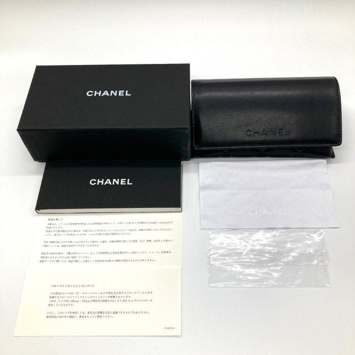 CHANEL シャネル ロゴフレーム 5408-S-A 保存箱/ケース付き アイウェア 眼鏡 56□17 140 ブラック 瑞穂店