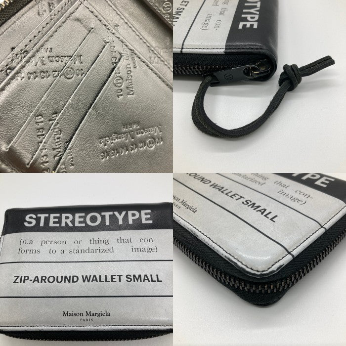 Maison Margiela メゾンマルジェラ S55UI0191 STEREOTYPE ZIP-AROUND WALLET SMALL ブラック 二つ折り財布 瑞穂店