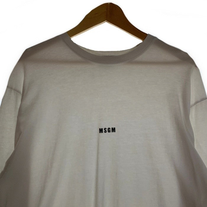 MSGM エムエスジーエム フロントロゴプリント ロングスリーブTシャツ ホワイト 2940MM160 Size M 福生店