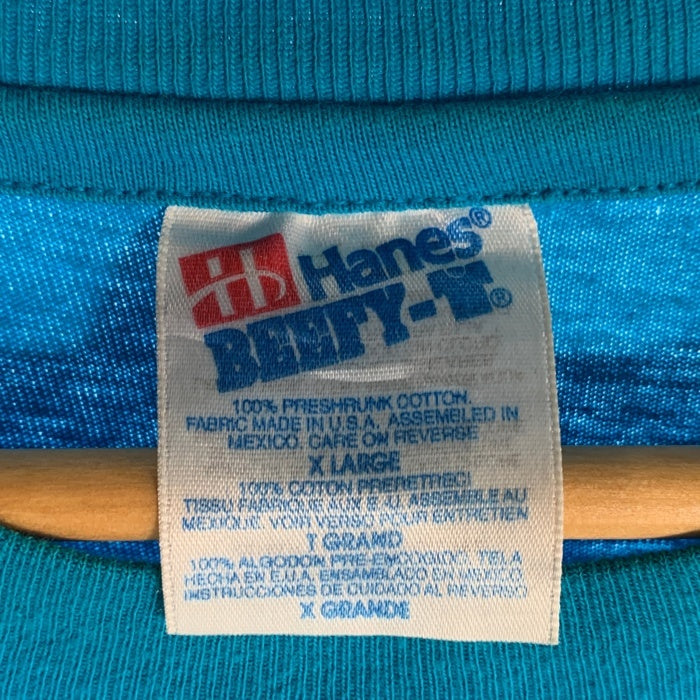 90's Hanes ヘインズ Clay's Corner クレイズコーナー 半袖 Tシャツ ブルー Size XL 福生店