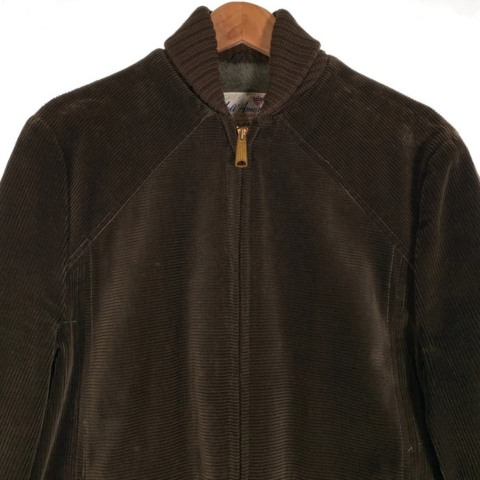 60's Hall American Sportsqwear Robert Hall ホールアメリカン ロバートホール コーデュロイファラオジャケット ブラウン TALONヒゲロング Size 40 福生店
