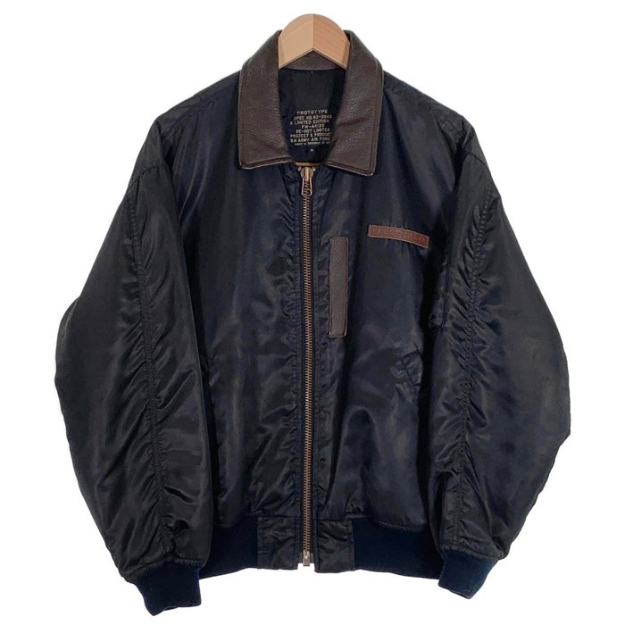 90's BE-HOT LIMITED ビーホット B-15型 レザーカラー ミリタリー フライトジャケット ブラック 8440-4131 Size M 福生店