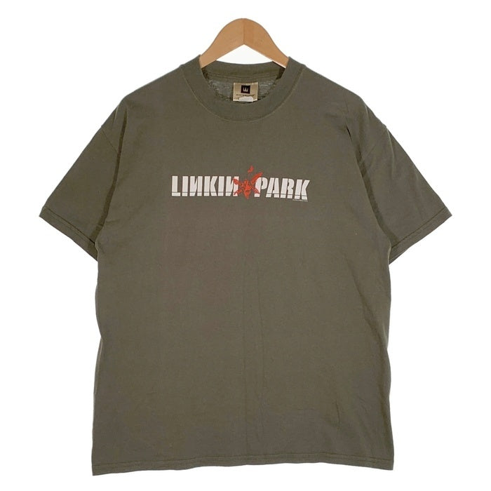00's LINKIN PARK リンキンパーク 半袖 Tシャツ オリーブ WINTERLANDタグ Size L 福生店
