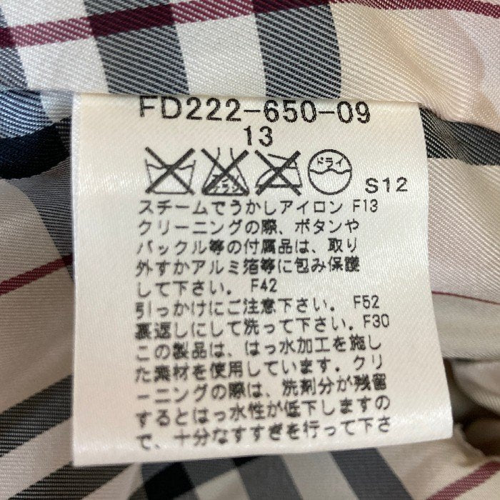 BURBERRY LONDON バーバリー ロンドン  FD222-650-09 内側ノバチェック キルティングジャケット ブラック size13 瑞穂店