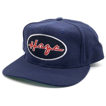 90's ERIC HAZE エリック・ヘイズ 6パネルキャップ ネイビー オーバルロゴ刺繡 Sportcap 福生店