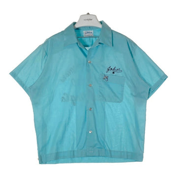 Hilton ヒルトン 70's USA製 PERMANENT PRESS ボーリングシャツ ライトブルー sizeL 瑞穂店