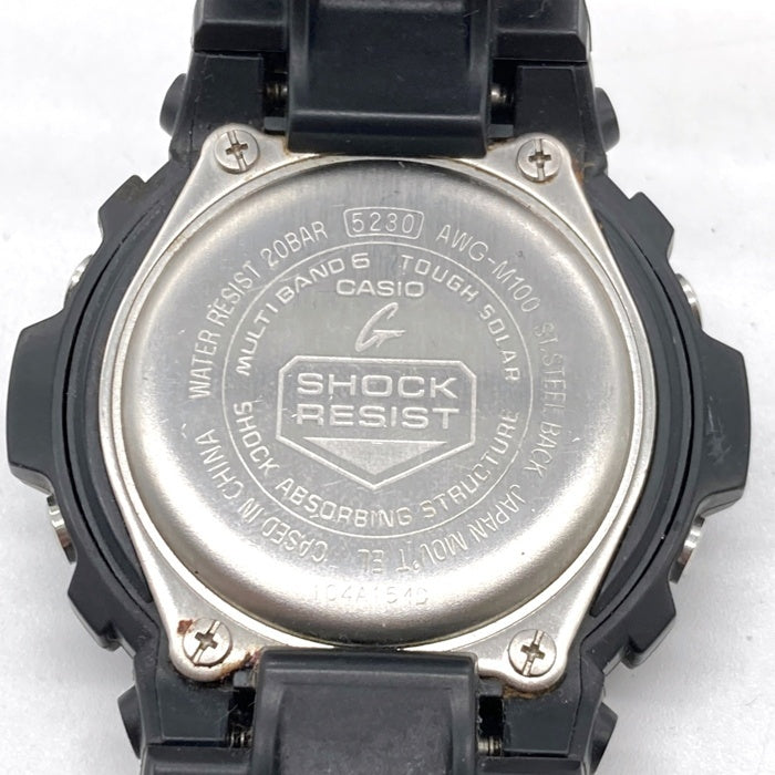 CASIO カシオ G-SHOCK タフソーラー マルチバンド6 デジアナ クォーツ腕時計 ブラック AWG-M100 瑞穂店