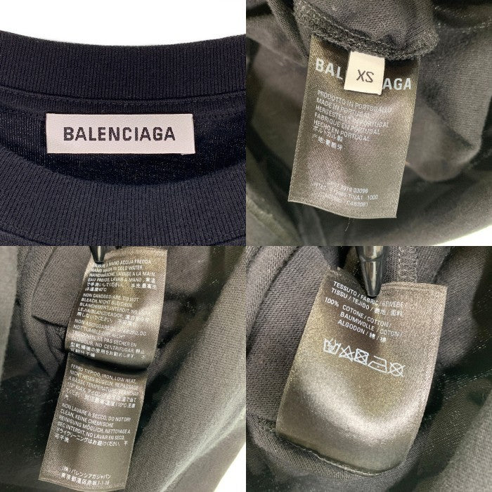 BALENCIAGA バレンシアガ 20SS Real Balenciaga Tee プリントTシャツ ブラック HT82 612965 TIVA1 Size XS 福生店