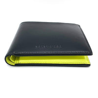 BALENCIAGA バレンシアガ レザーウォレット 二つ折り財布 ブラック イエロー 664038 福生店