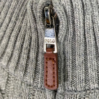 POLO Ralph Lauren ラルフローレン ケーブルニット ウールブレンド クォータージップセーター ライトグレー Size M 福生店