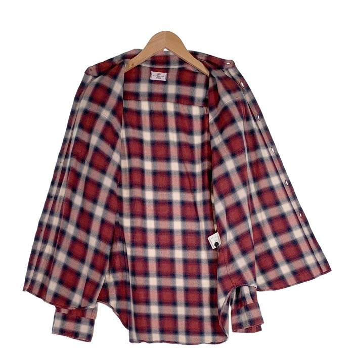 Rags McGREGOR ラグスマックレガー OMBRE CHECK SHIRTS 長袖 オンブレチェックシャツ コットン レッド 211176605 Size S 福生店