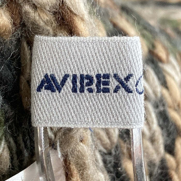 AVIREX アヴィレックス 2WAY パターンニットトップス カーディガン カモフラ sizeF 瑞穂店
