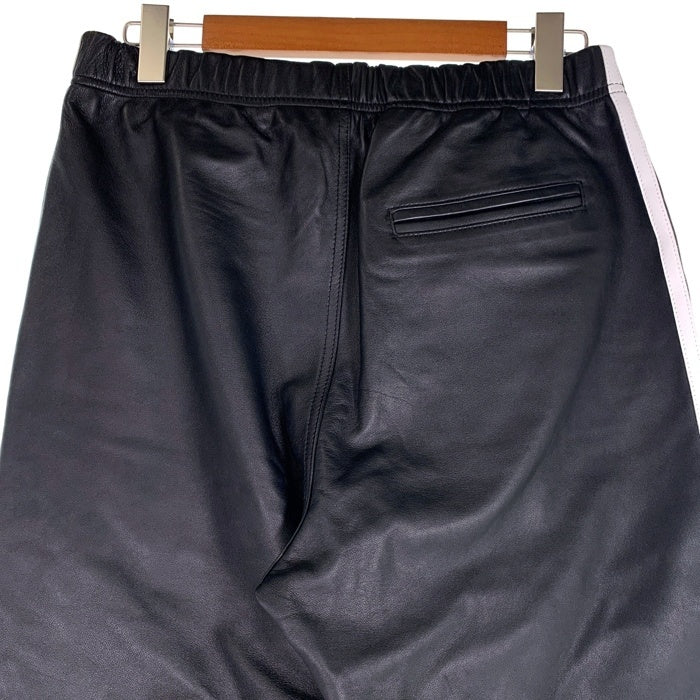 Schott ショット LEATHER TRACK PANTS シープスキン レザートラックパンツ ブラック ライン 3191066 Size L 福生店