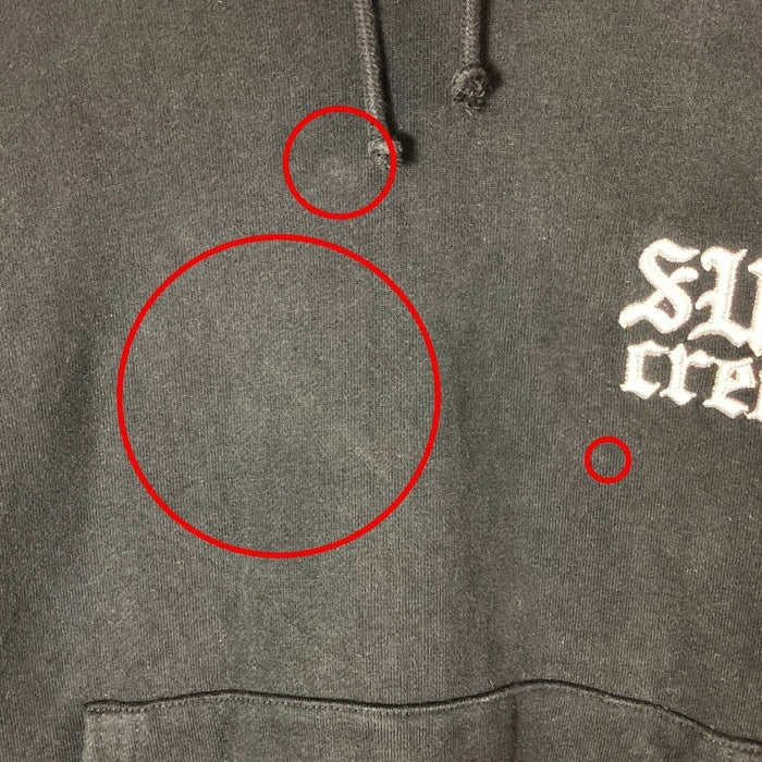 Subciety サブサエティ SUBcrew エンブロイダリー プルオーバーパーカー ブラック sizeL 瑞穂店