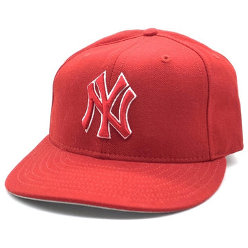 90's New Era ニューエラ MLB ニューヨーク・ヤンキース 59FIFTY ベースボールキャップ レッド ウール USA製 赤刺繡 Size 7 1/8 (56.8cm) 福生店