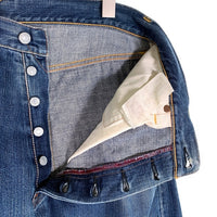 EVISU エヴィス ストレート デニム カモメペイント 隠しリベット インディゴ Lot.2001 Size 35×35 福生店