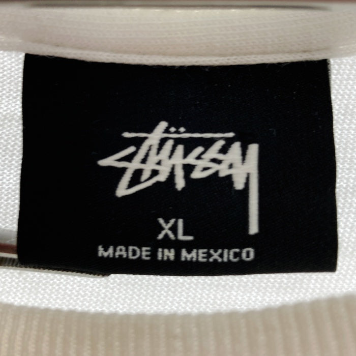 STUSSY ステューシー パームツリー バックフォトTシャツ ホワイト sizeXL※襟汚れあり★ 瑞穂店