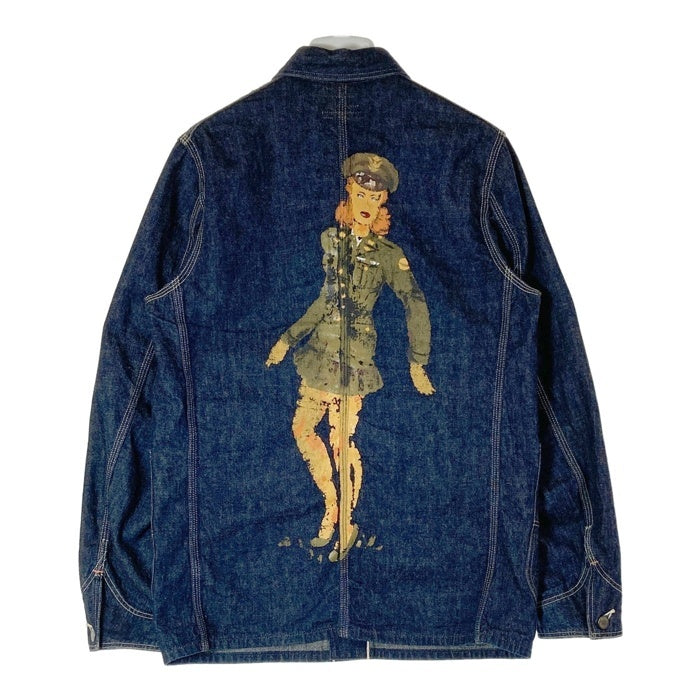 HELLER'S CAFE ヘラーズカフェ WAREHOUSE ウエアハウス LARRY'S COLLECTION 1950's Military Art Coverall カバーオール インディゴ size38 瑞穂店