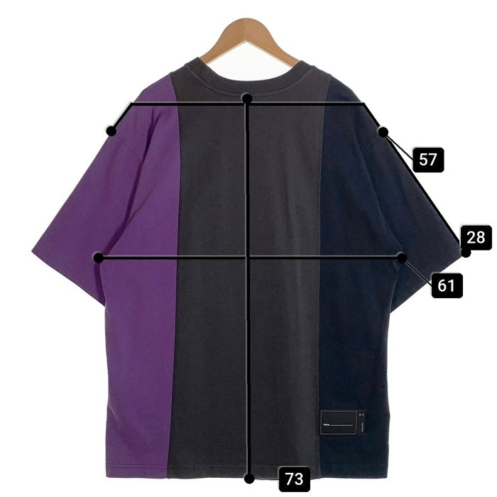 WE11DONE ウェルダン ドッキング Tシャツ プリント 刺繡 ブラック ネイビー パープル WD-TP7-20-100-U-PP Size M 福生店